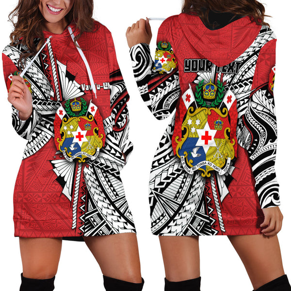 Custom Tonga Vava'u Lahi Coat Of Arms Hoodie Dress