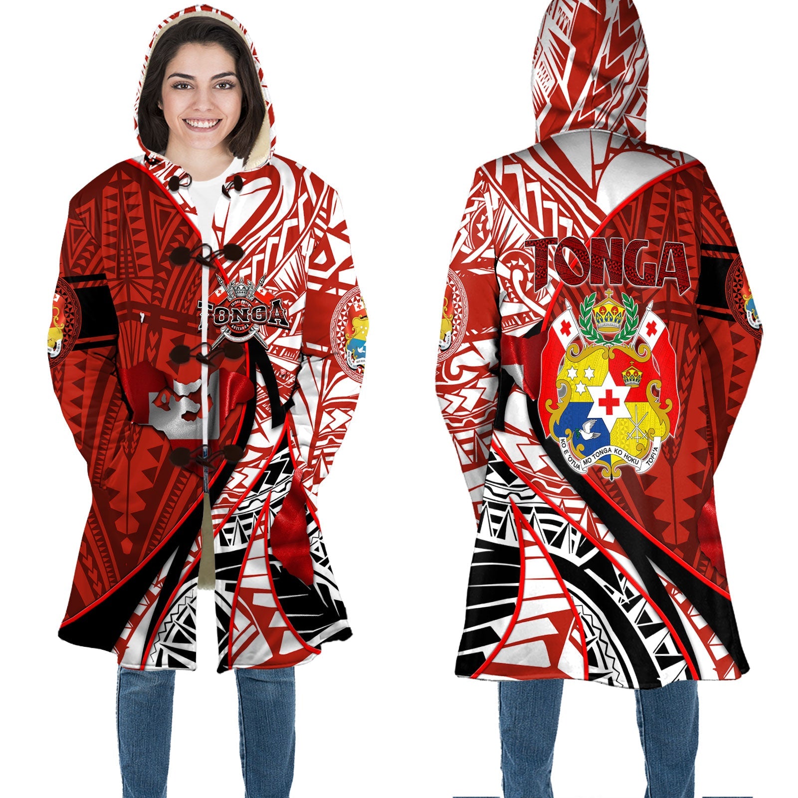 Tonga In My Heart Royal Coat Of Arms Hooded Coat