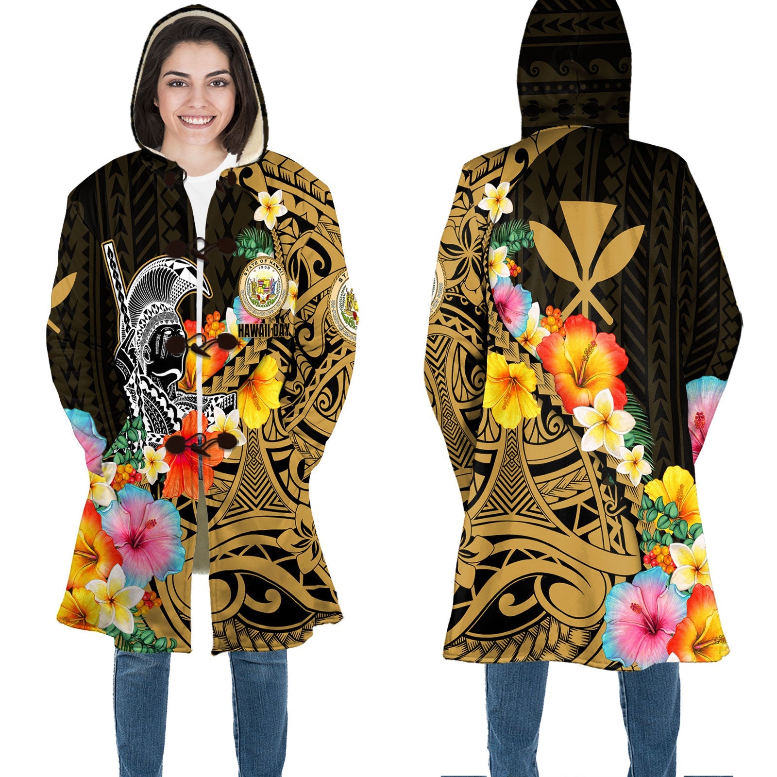 Hawaii Day King Kamehameha Hooded Coat