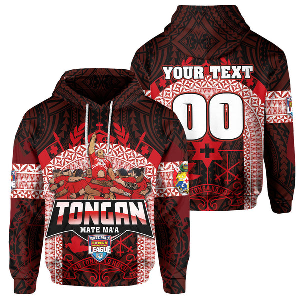 Custom Tonga Mate Ma'a Rugby League Hoodie