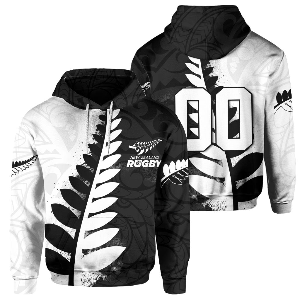 Custom New Zealand Rugby Hoodie Silver Fern Style