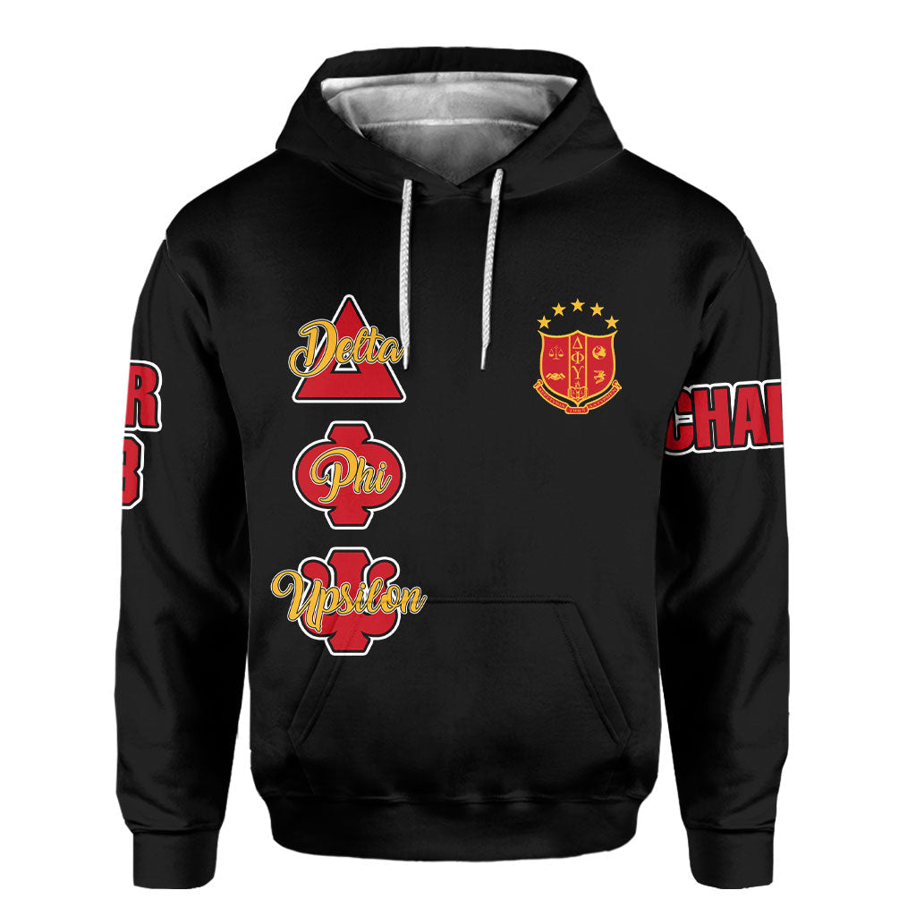 Fraternity Hoodie - Personalized Delta Phi Upsilon Hoodie Original Dark Style