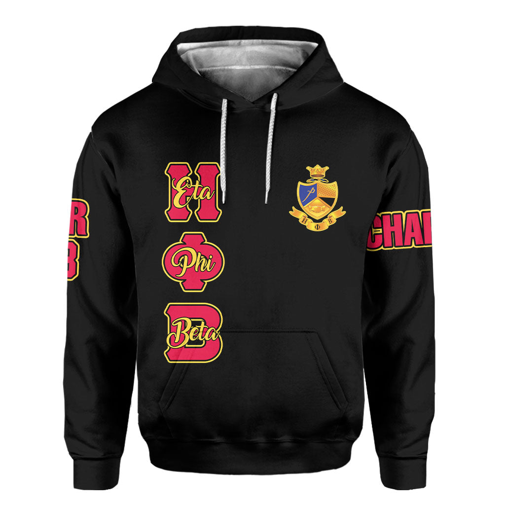 Sorority Hoodie - Personalized Eta Phi Beta Hoodie Original Black Style