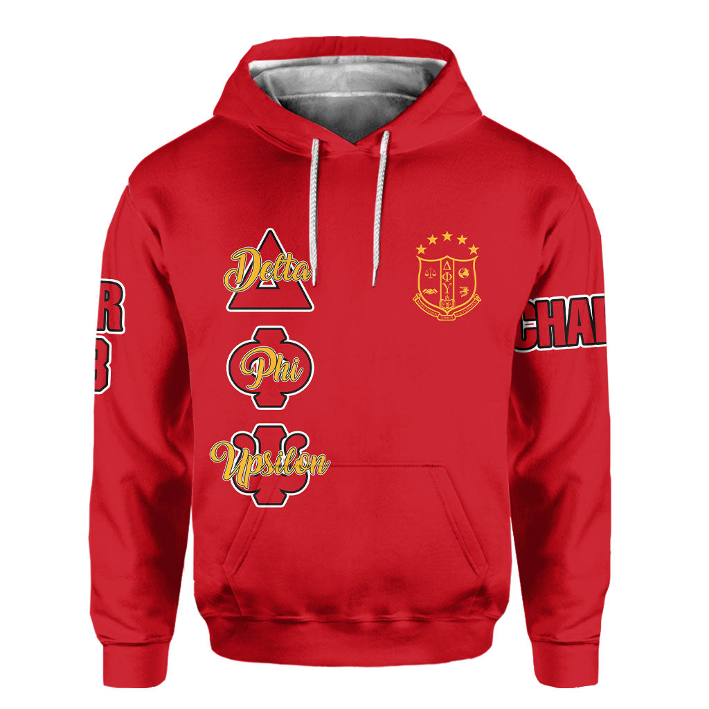 Fraternity Hoodie - Personalized Delta Phi Upsilon Hoodie Original Red Style