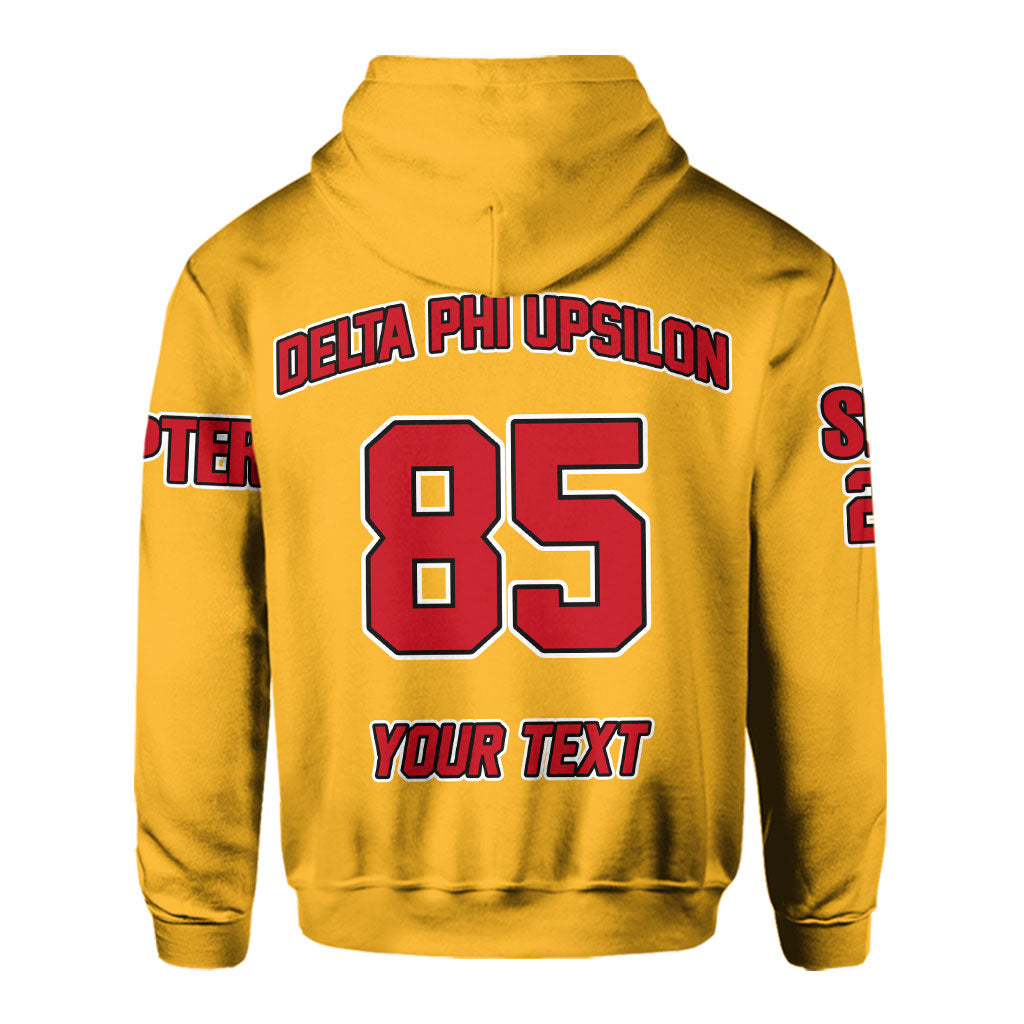 Fraternity Hoodie - Personalized Delta Phi Upsilon Hoodie Original Yellow Style