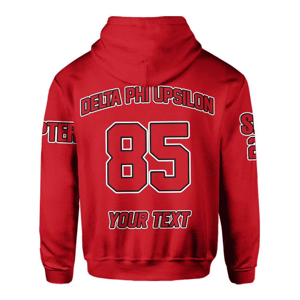 Fraternity Hoodie - Personalized Delta Phi Upsilon Hoodie Original Red Style