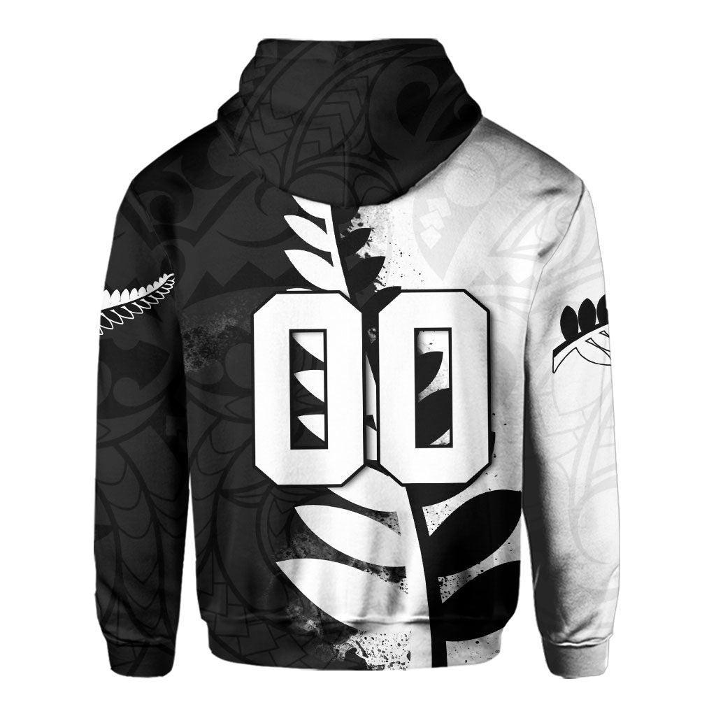 Custom New Zealand Rugby Hoodie Silver Fern Style