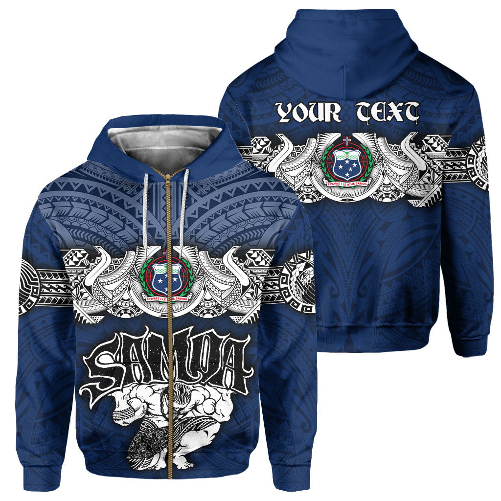 Custom Samoa Warrior Zip Hoodie