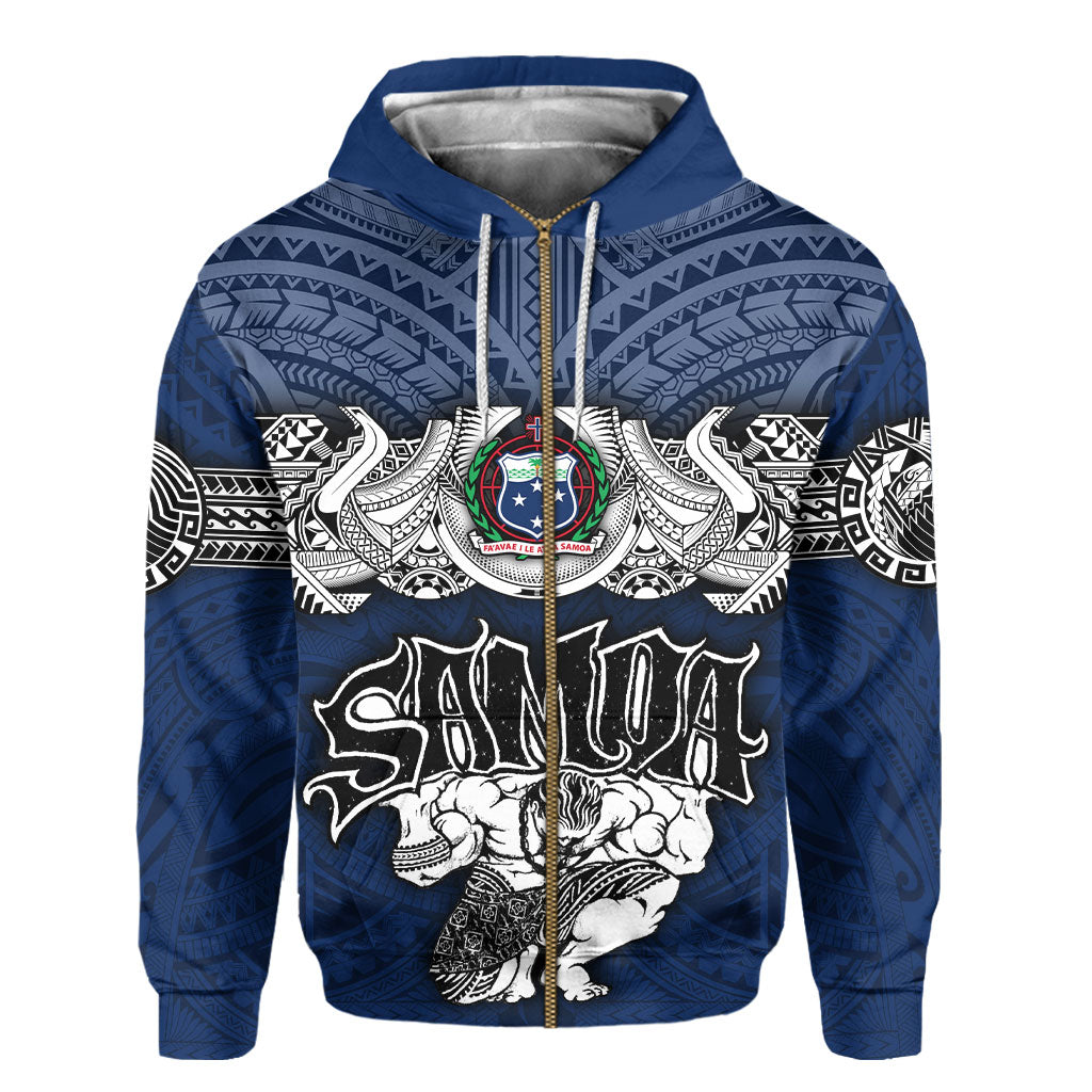 Custom Samoa Warrior Zip Hoodie