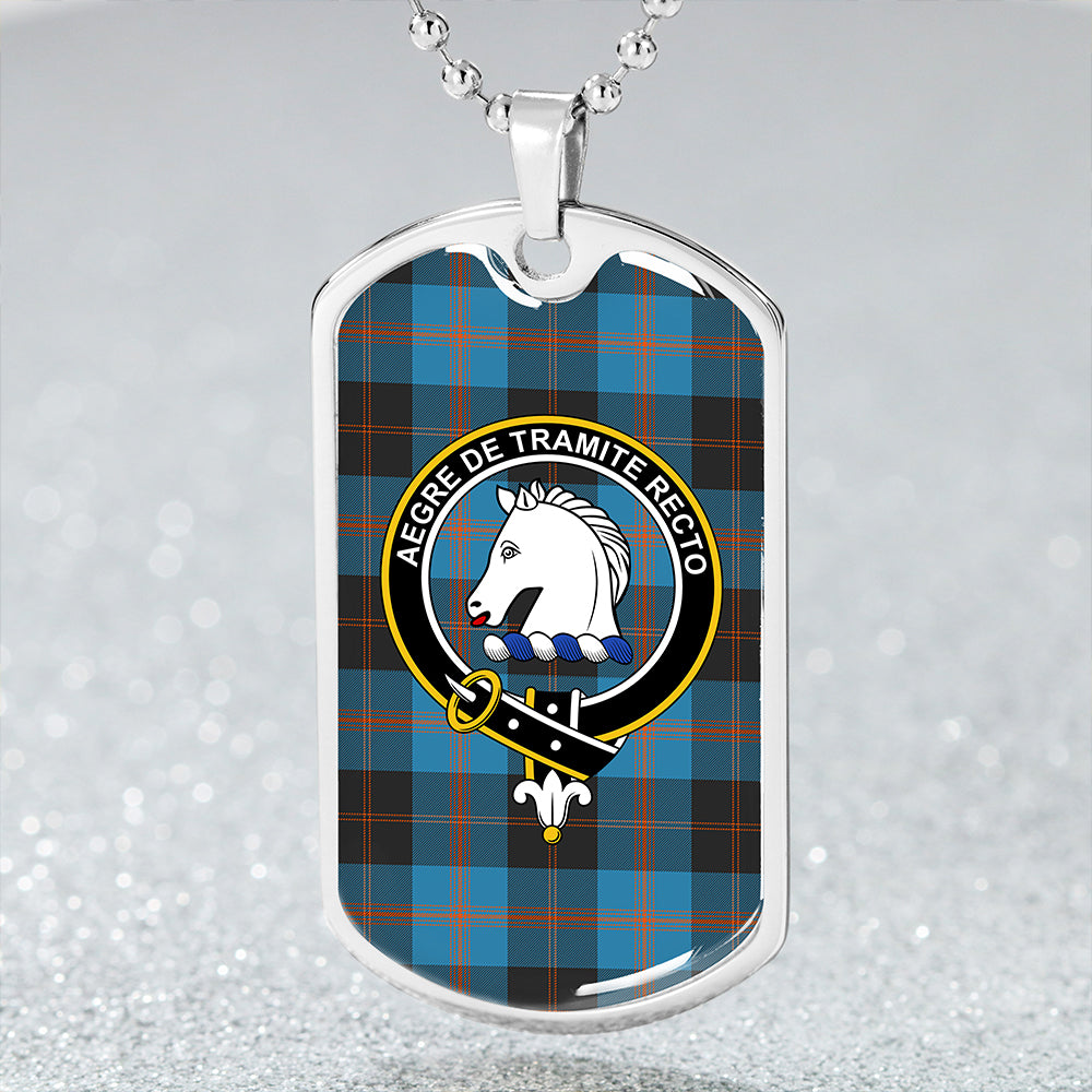 Horsburgh Clan Badge Classic Tartan Dog Tag Necklace