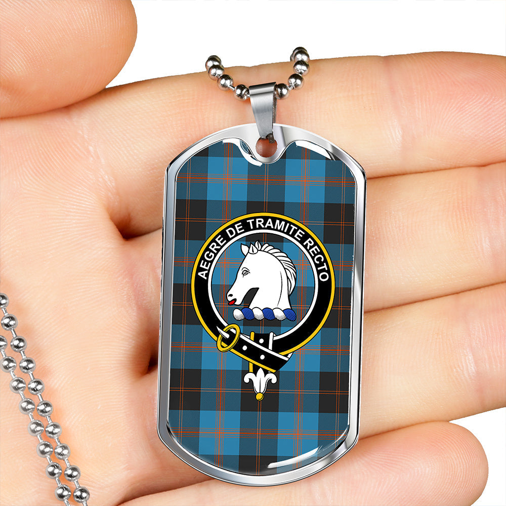 Horsburgh Clan Badge Classic Tartan Dog Tag Necklace