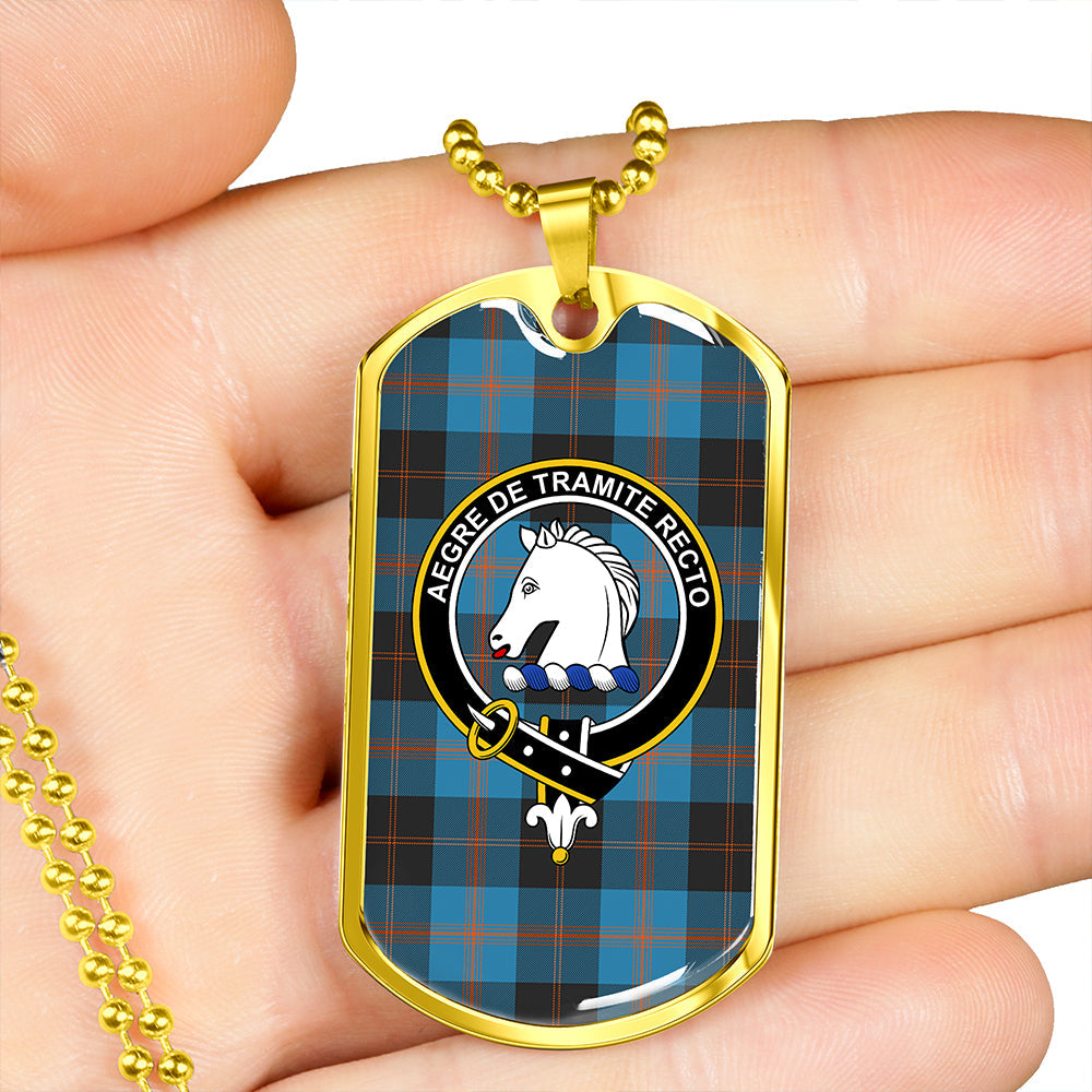 Horsburgh Clan Badge Classic Tartan Dog Tag Necklace
