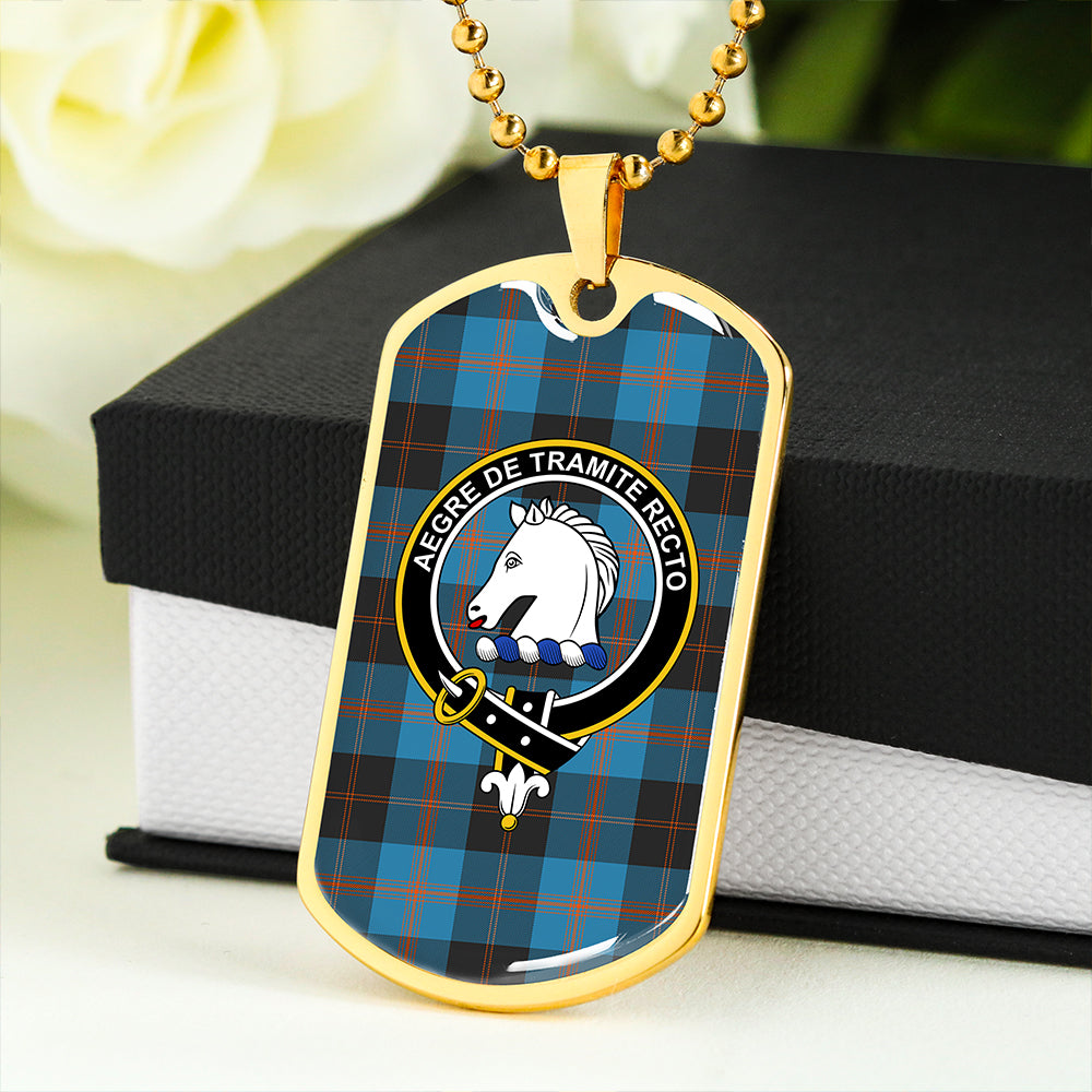 Horsburgh Clan Badge Classic Tartan Dog Tag Necklace