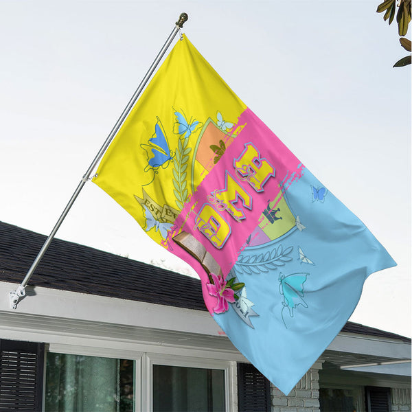 Sorority House Flag - Eta Sigma Theta House Flag Crest Style