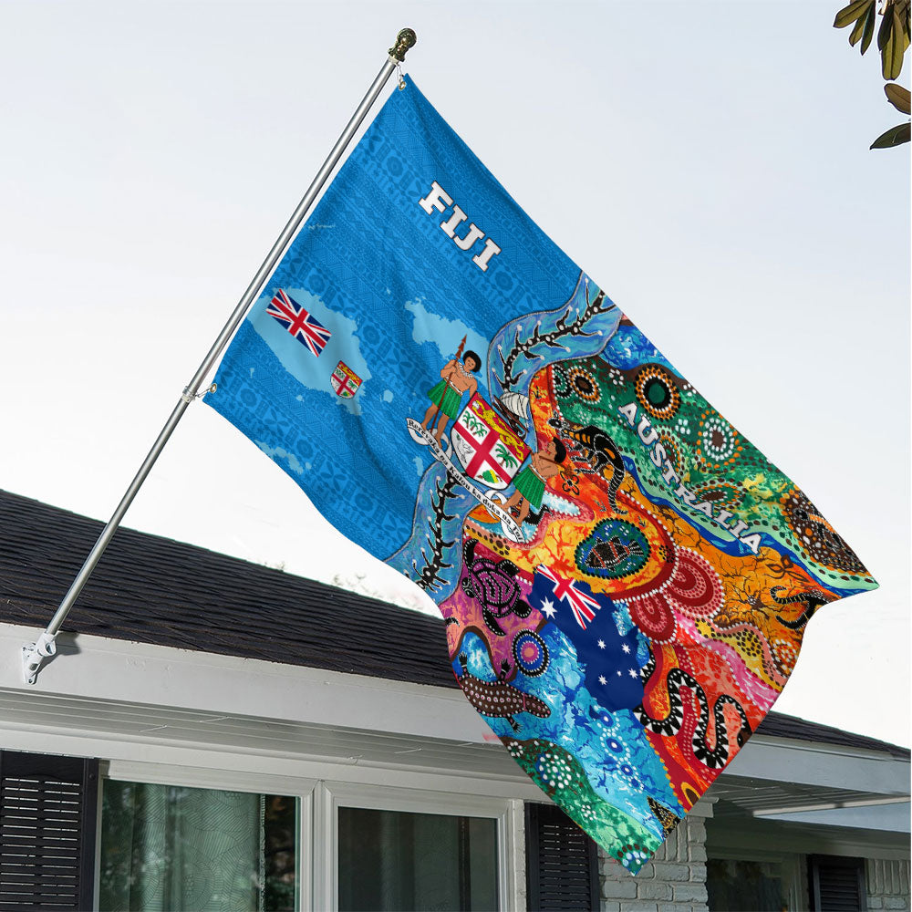 Fiji Tapa & Australia Aboriginal House Flag