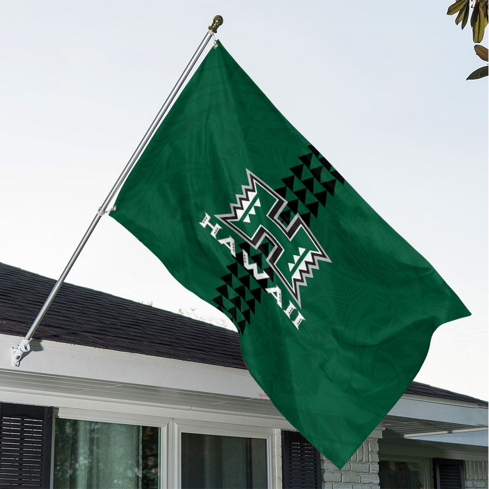 Hawaii Rainbow Warriors Rugby House Flag