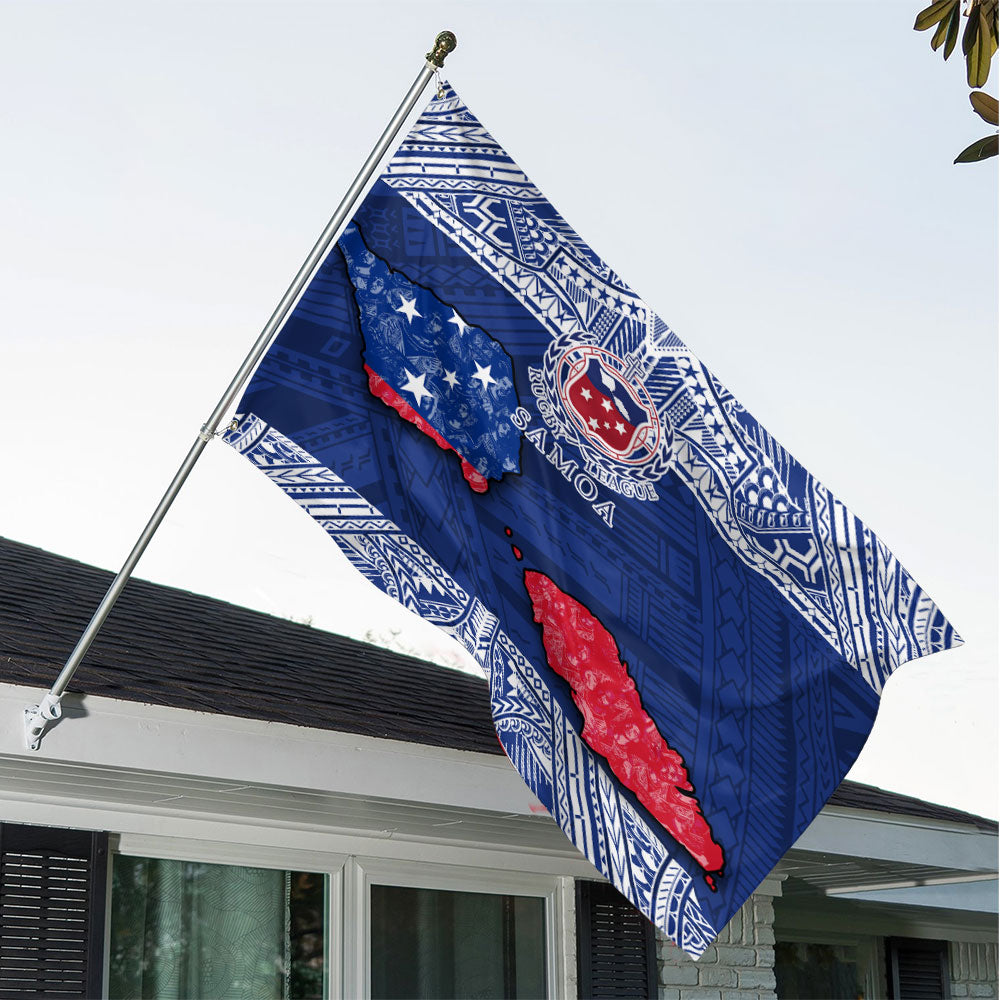 Samoa TOA Rugby House Flag Map Style