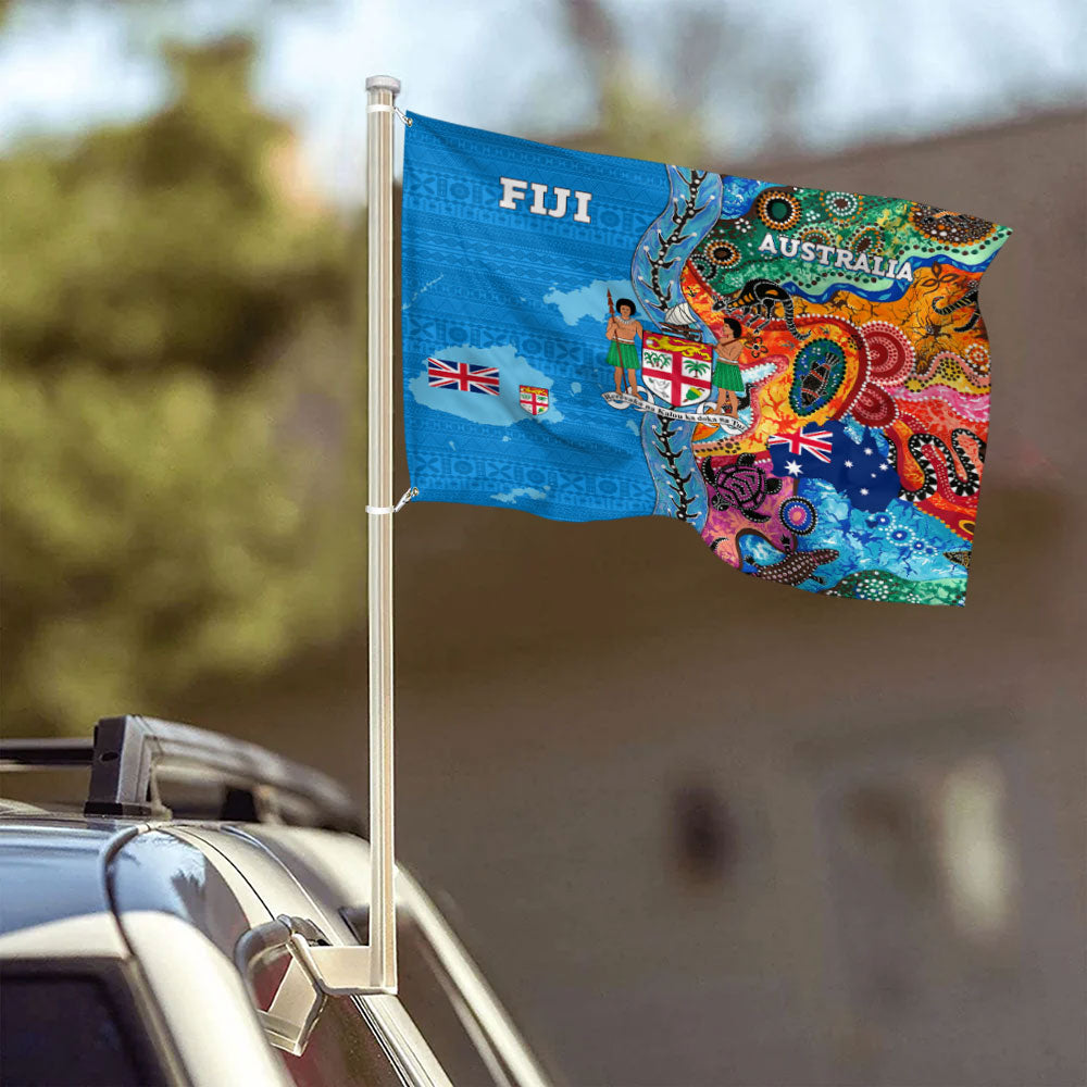 Fiji Tapa & Australia Aboriginal House Flag