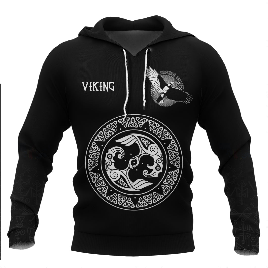 Urban Backwoods Hugin And Munin II Hoodie - Hooded Sweatshirt Sweater With Graphic Print