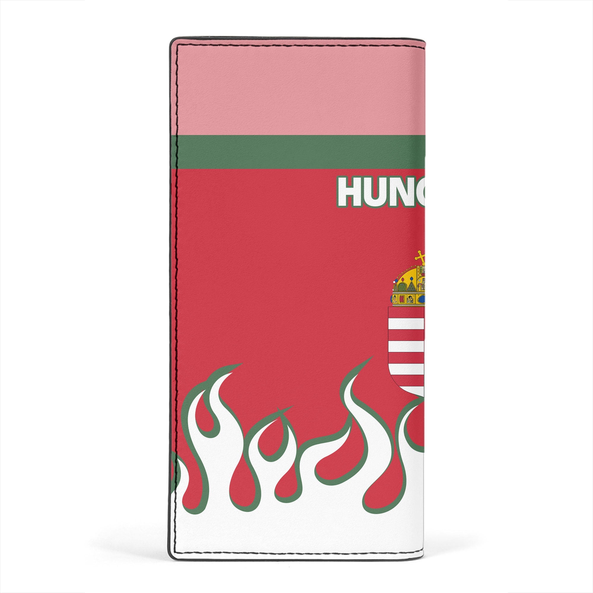 Hungary Leather Wallet Flag & Coat Of Arms Fire Hockey Style