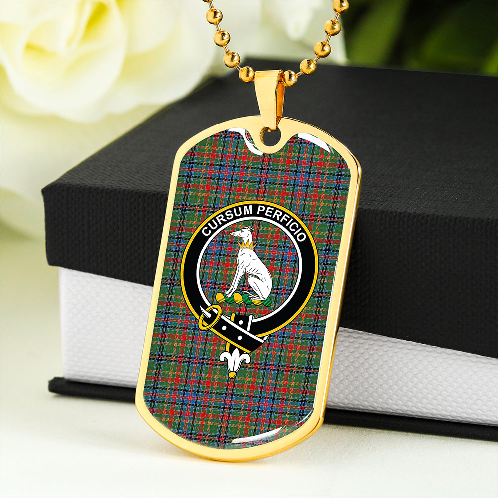 Hunter Old #2 Modern Clan Badge Classic Tartan Dog Tag Necklace