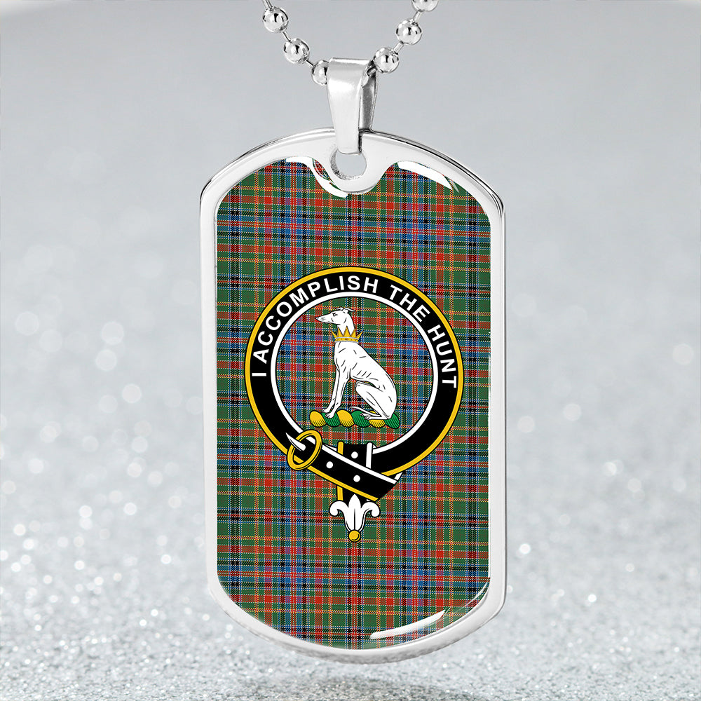 Hunter Old #2 (Michael Old #2) Ancient Clan Badge Classic Tartan Dog Tag Necklace