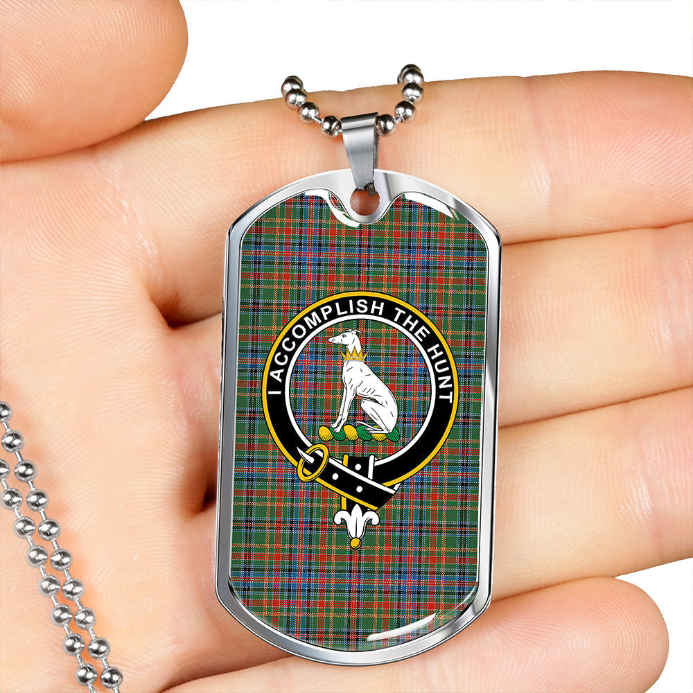 Hunter Old #2 (Michael Old #2) Ancient Clan Badge Classic Tartan Dog Tag Necklace