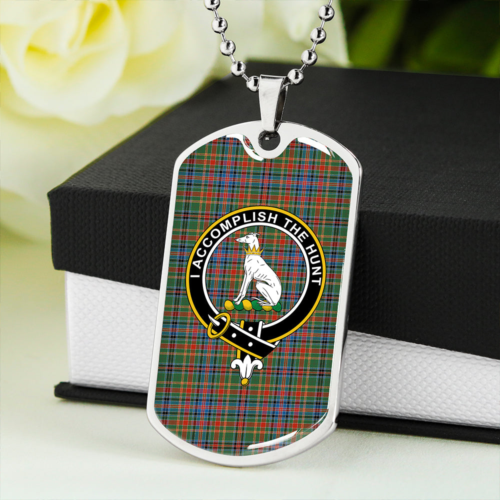 Hunter Old #2 (Michael Old #2) Ancient Clan Badge Classic Tartan Dog Tag Necklace