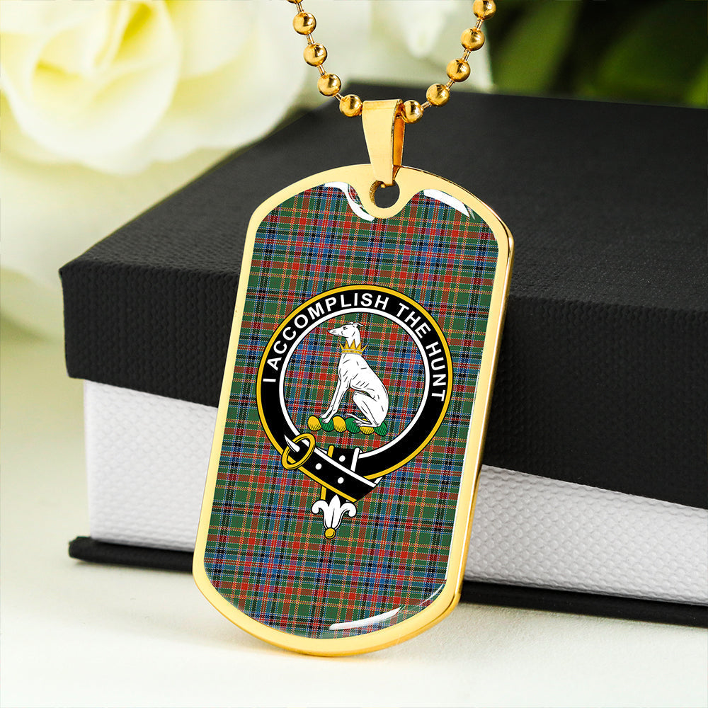 Hunter Old #2 (Michael Old #2) Ancient Clan Badge Classic Tartan Dog Tag Necklace