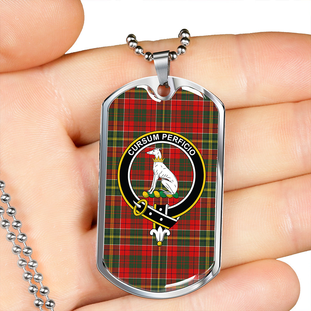 Hunter USA Modern Clan Badge Classic Tartan Dog Tag Necklace