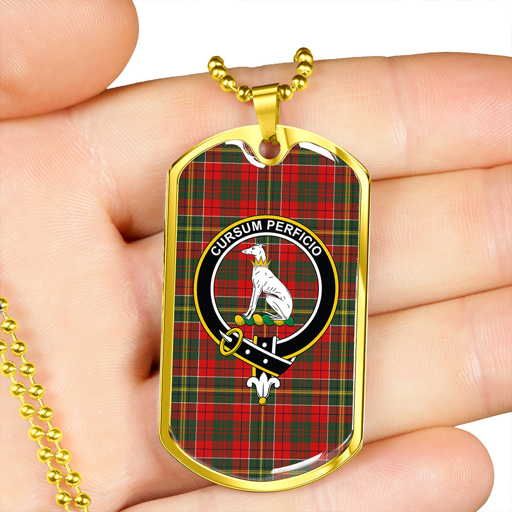 Hunter USA Modern Clan Badge Classic Tartan Dog Tag Necklace