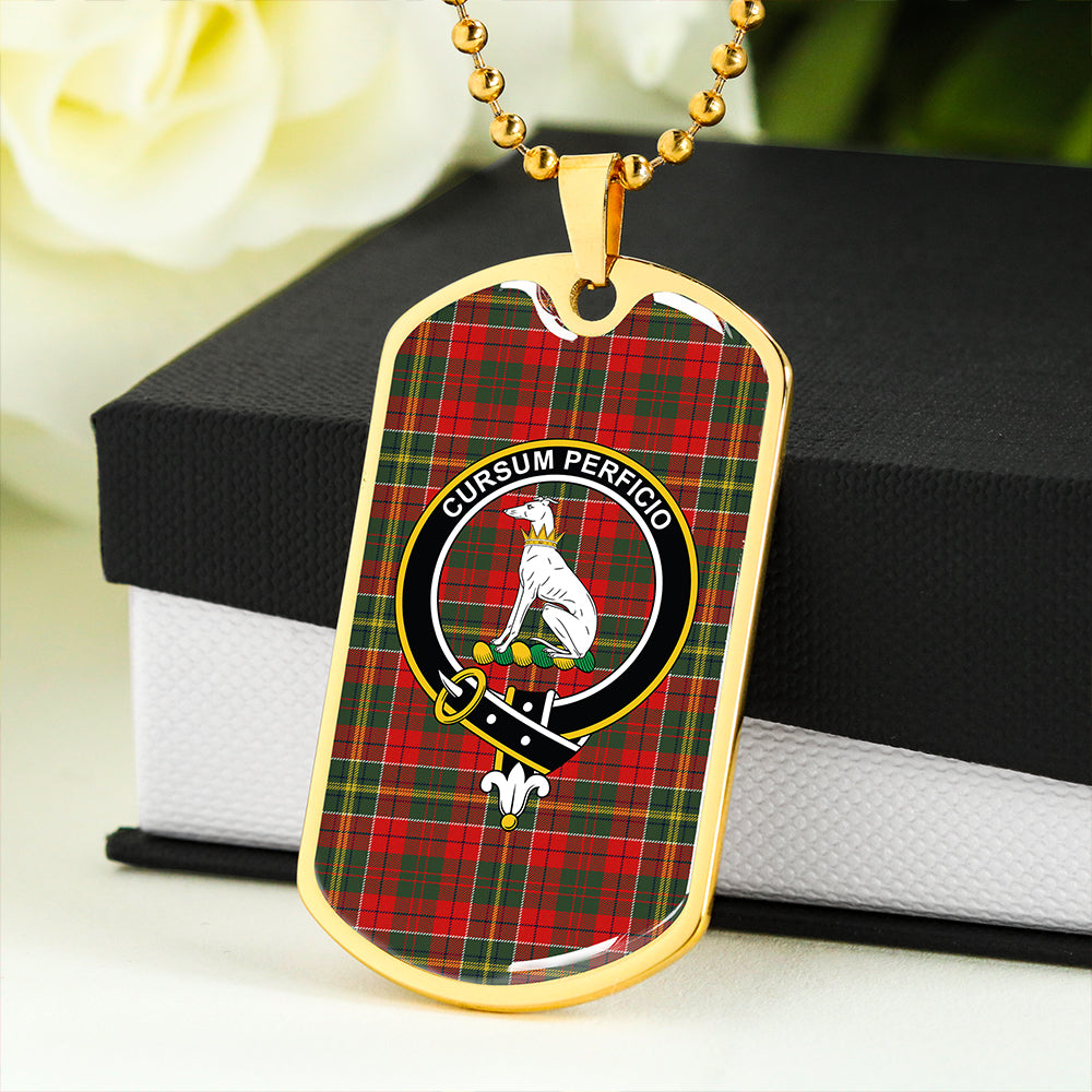 Hunter USA Modern Clan Badge Classic Tartan Dog Tag Necklace