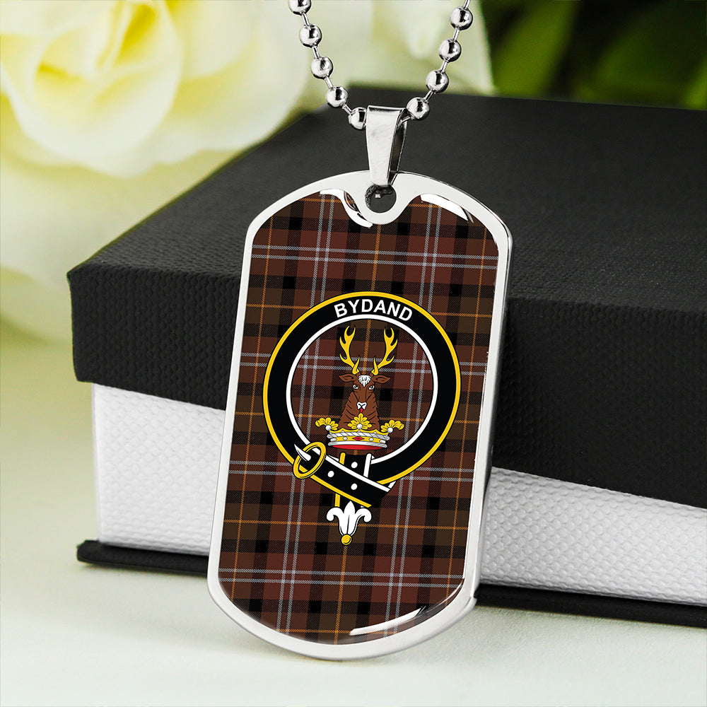 Huntly District #2 Modern Clan Badge Classic Tartan Dog Tag Necklace