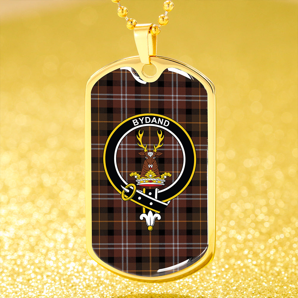 Huntly District #2 Modern Clan Badge Classic Tartan Dog Tag Necklace