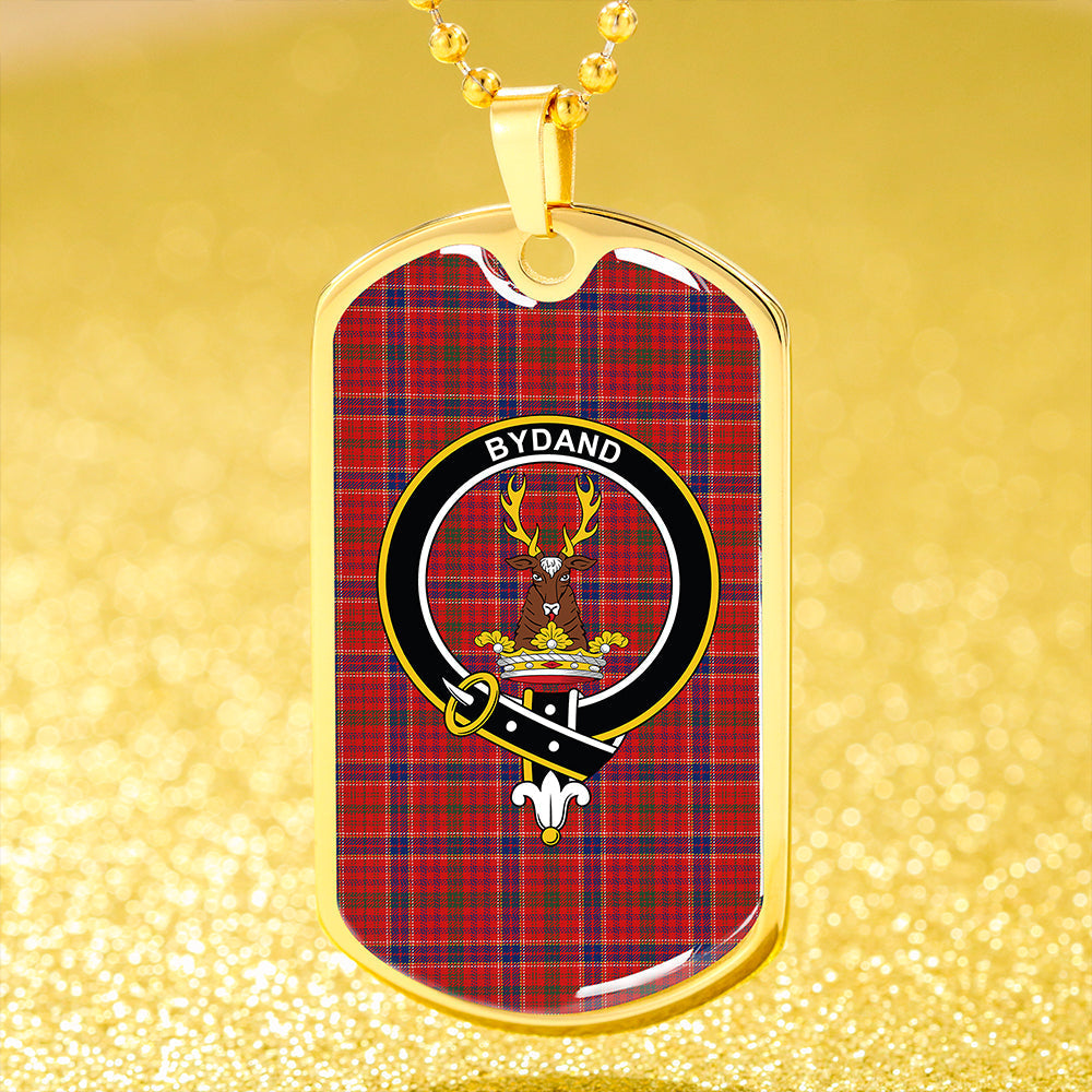 Huntly District (Marchioness of Huntly) Modern Clan Badge Classic Tartan Dog Tag Necklace