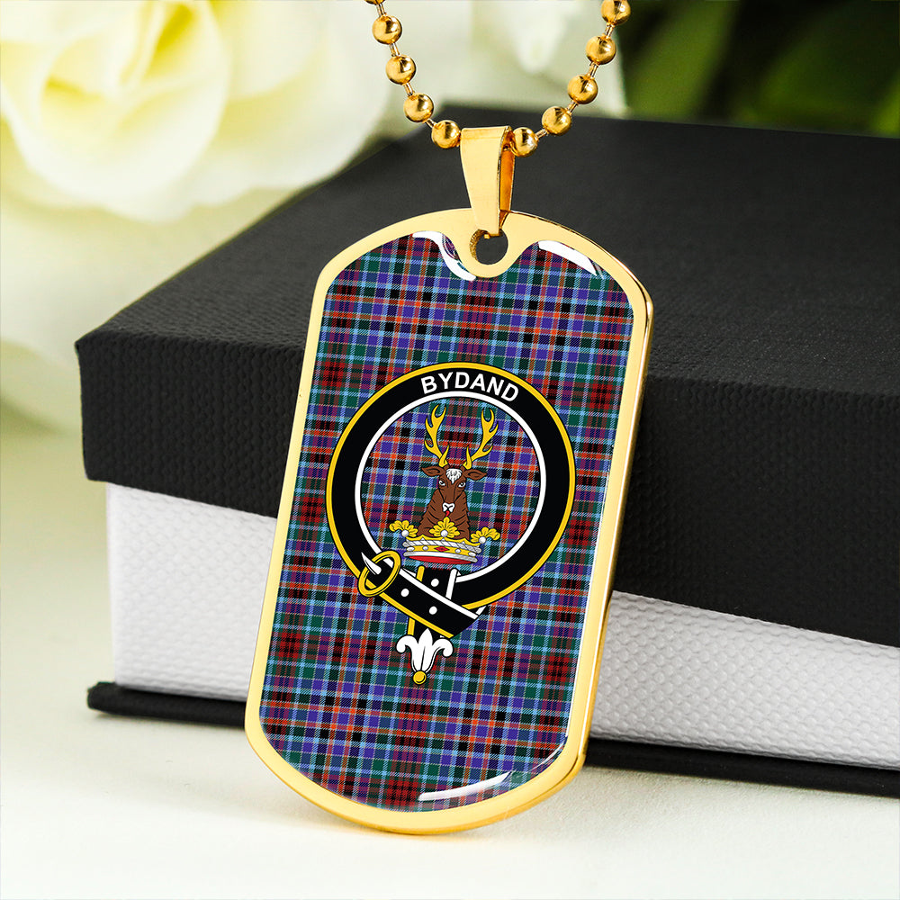Huntly Modern Clan Badge Classic Tartan Dog Tag Necklace
