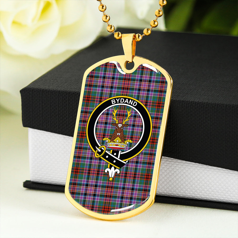 Huntly Old (Gordon Red (Telfer Dunbar)) Modern Clan Badge Classic Tartan Dog Tag Necklace