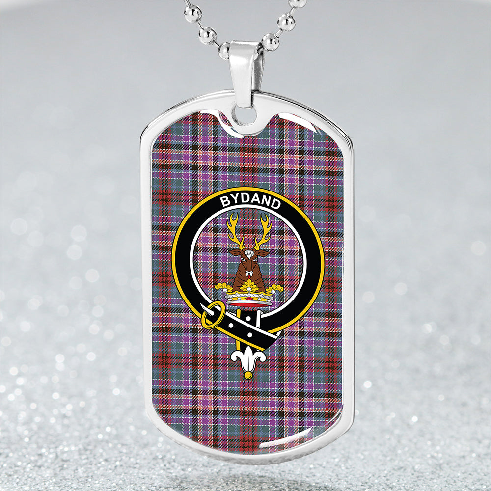 Huntly Old (Gordon Red (Telfer Dunbar)) Weathered Clan Badge Classic Tartan Dog Tag Necklace