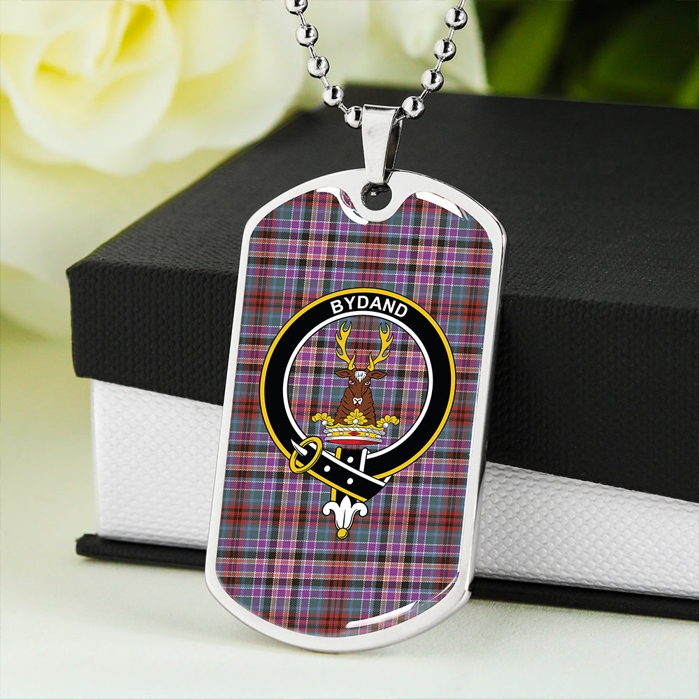 Huntly Old (Gordon Red (Telfer Dunbar)) Weathered Clan Badge Classic Tartan Dog Tag Necklace