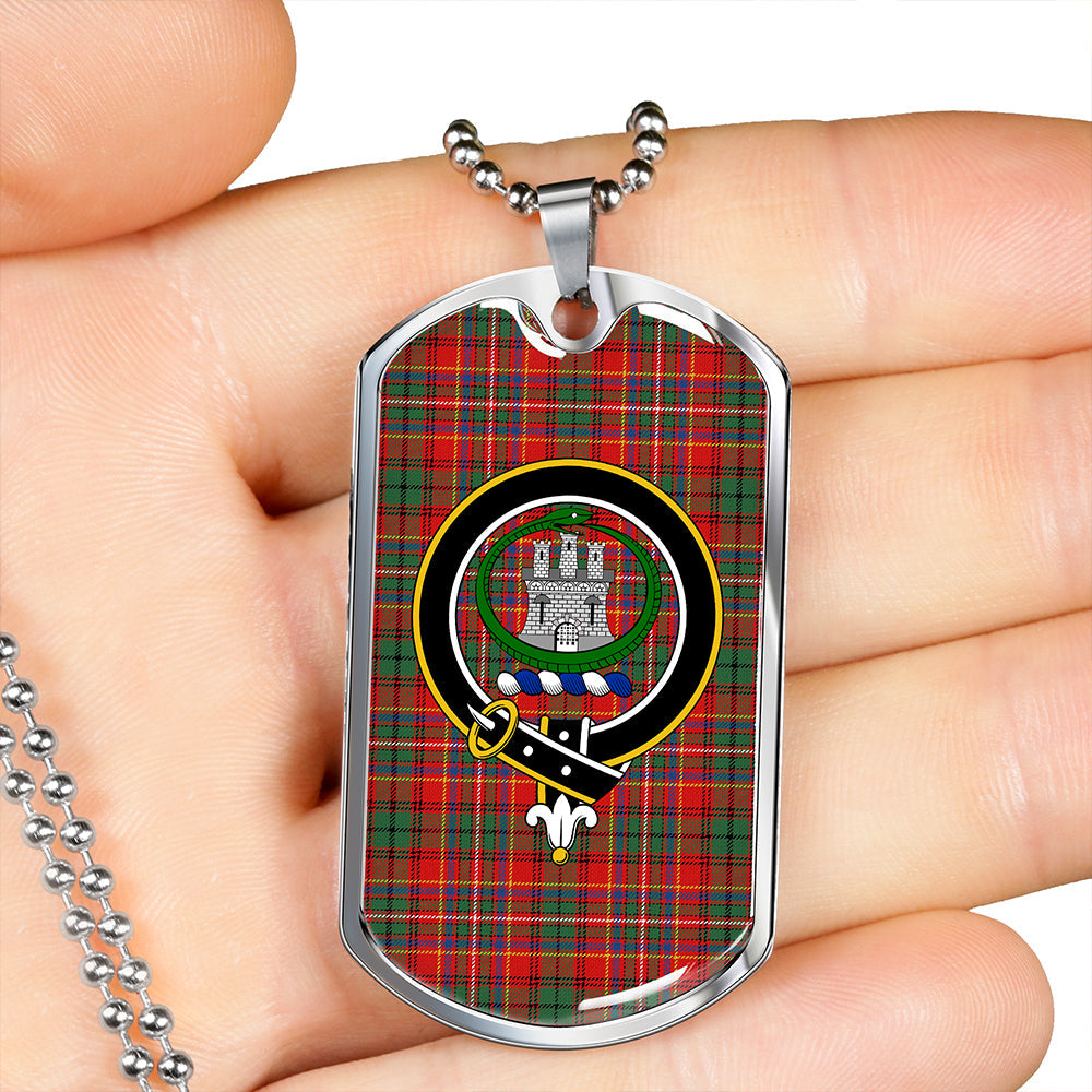 Innes Dress Dance Clan Badge Classic Tartan Dog Tag Necklace