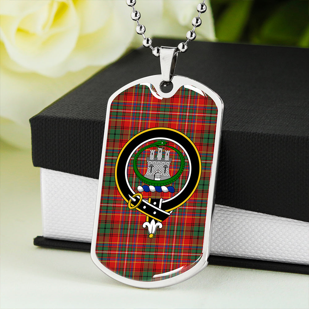 Innes Dress Dance Clan Badge Classic Tartan Dog Tag Necklace