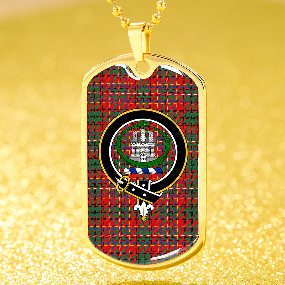 Innes Dress Dance Clan Badge Classic Tartan Dog Tag Necklace