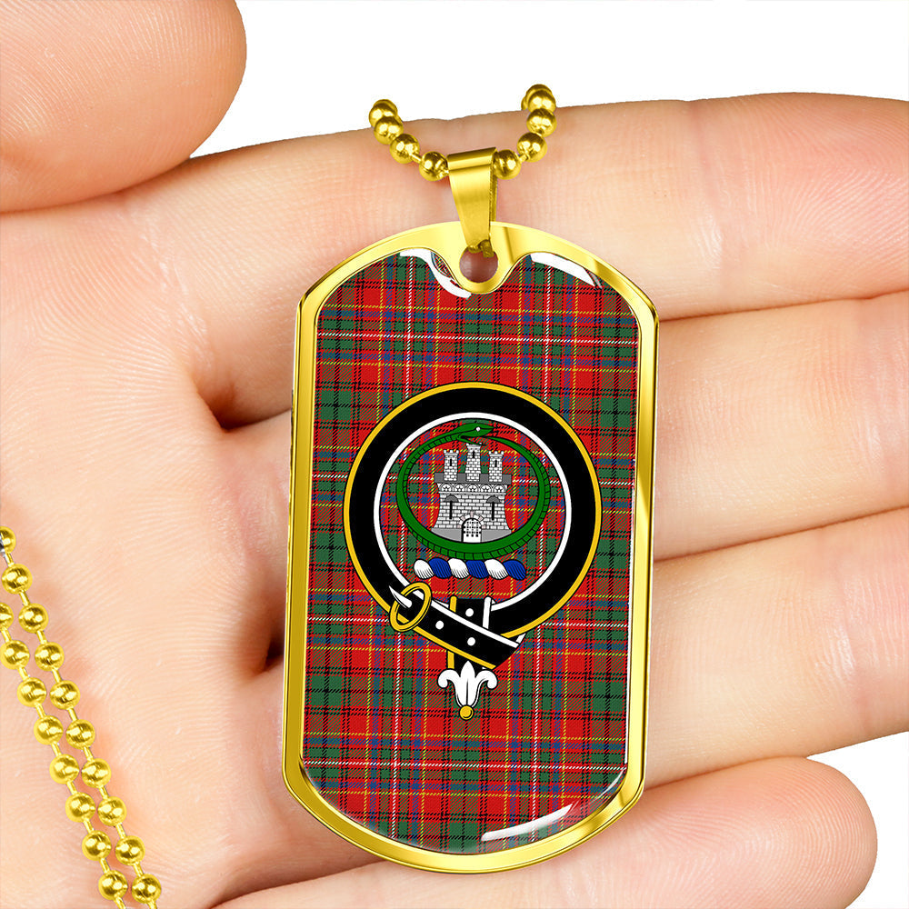 Innes Dress Dance Clan Badge Classic Tartan Dog Tag Necklace