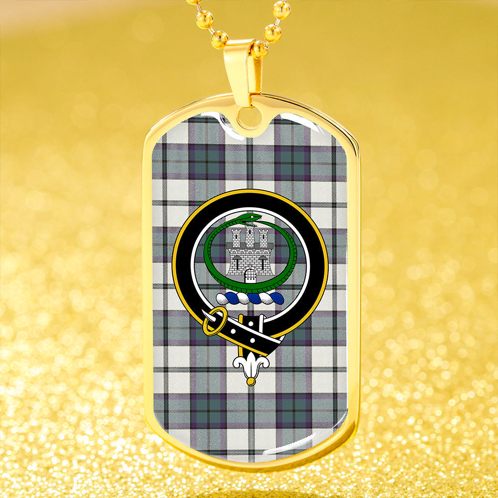 Innes Hunting Lyon Ancient Clan Badge Classic Tartan Dog Tag Necklace