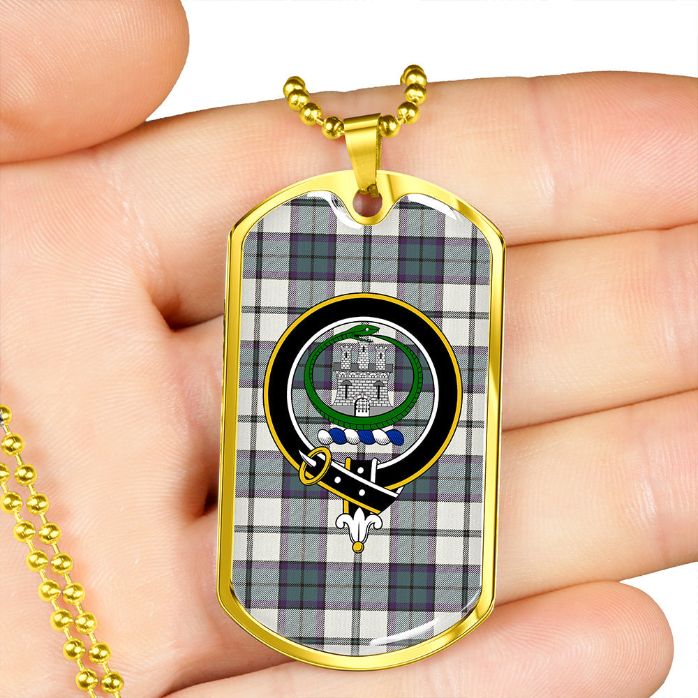 Innes Hunting Lyon Ancient Clan Badge Classic Tartan Dog Tag Necklace