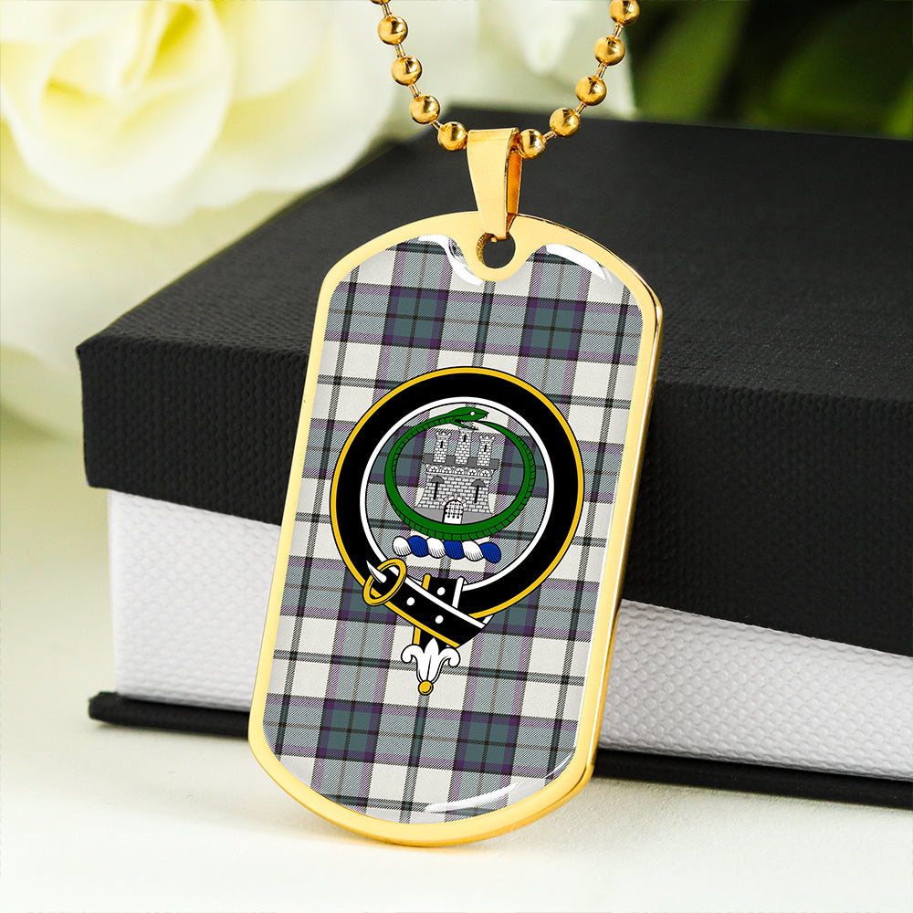 Innes Hunting Lyon Ancient Clan Badge Classic Tartan Dog Tag Necklace