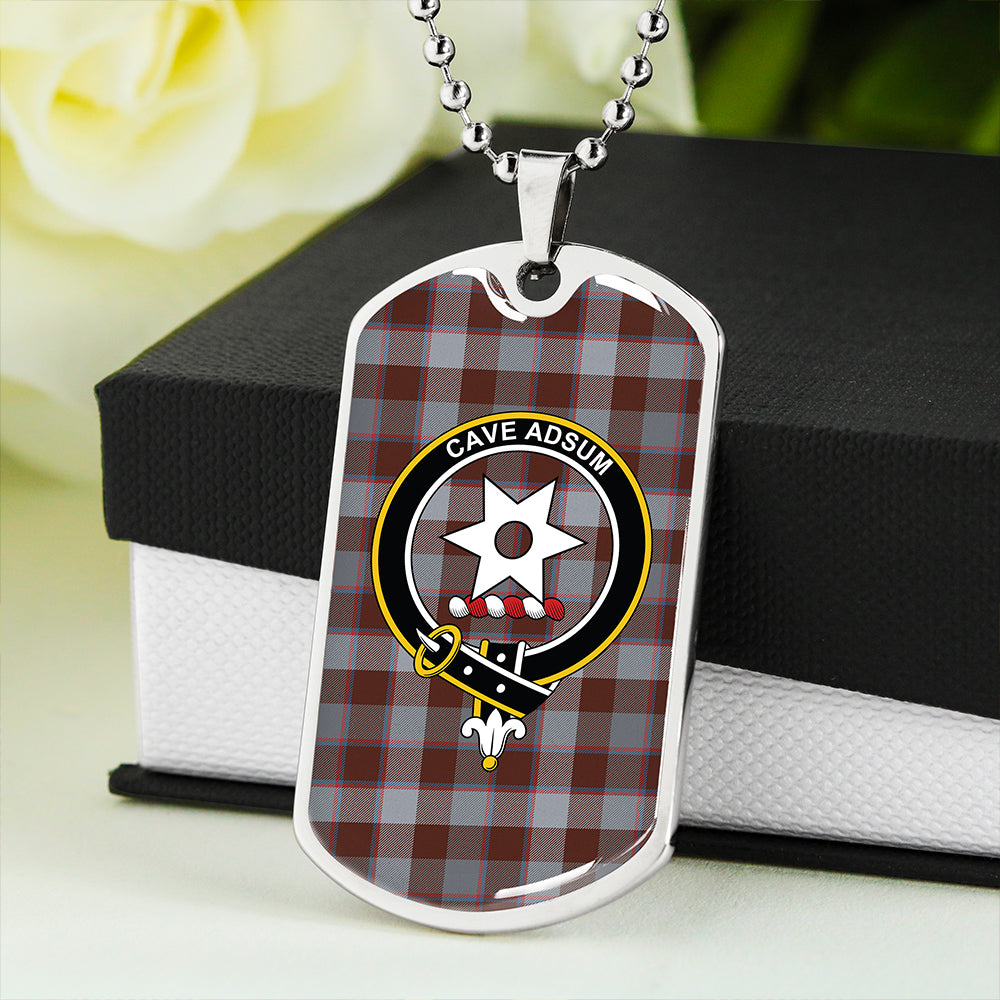 Jardine of Castlemilk Modern Clan Badge Classic Tartan Dog Tag Necklace