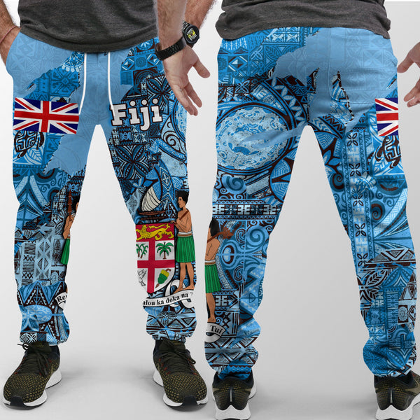 Fiji Flag & Coat Of Arms Jogger Pant