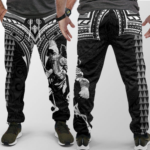 Hawaii Ikaika Warrior Jogger Pant Polynesian Tattoo Style