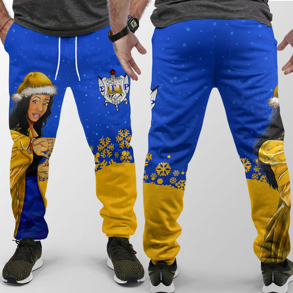 Sorority Pant - Sigma Gamma Rho Christmas Girl Jogger Pant Pretty Poodles Style